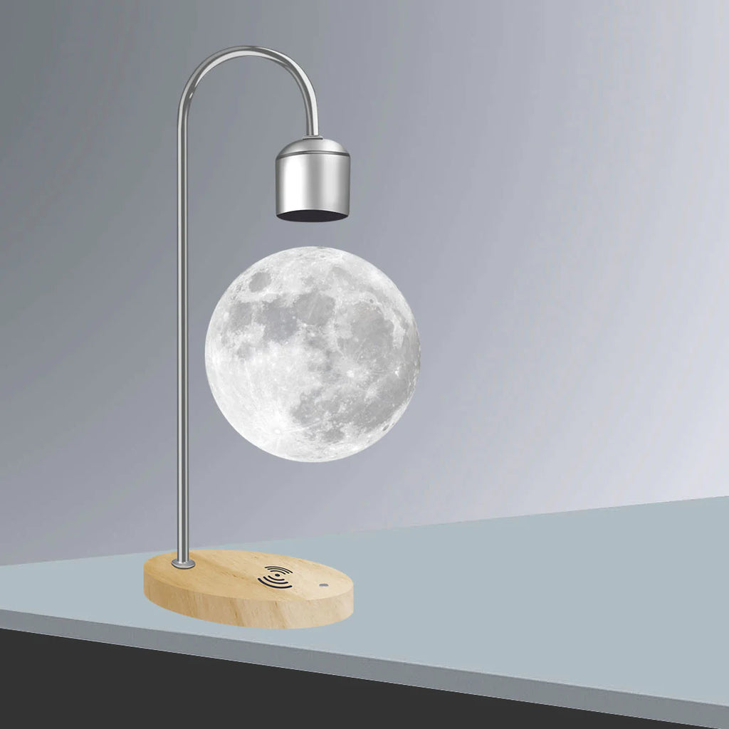 Levitation LED Moon Lamp - Wireless Charging Night Light