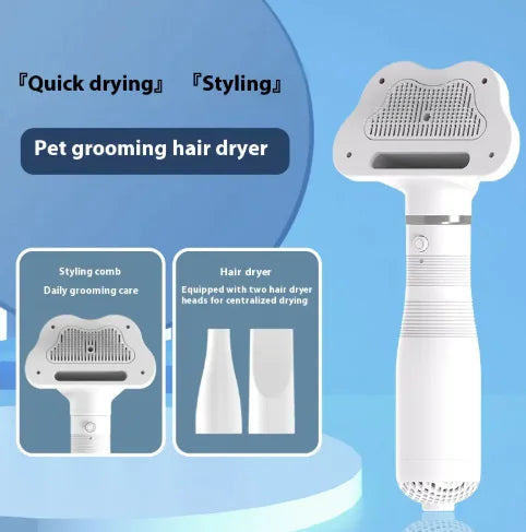 Smart 2-in-1 Pet Hair Dryer & Grooming Brush