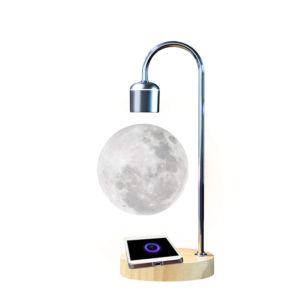Levitation LED Moon Lamp - Wireless Charging Night Light