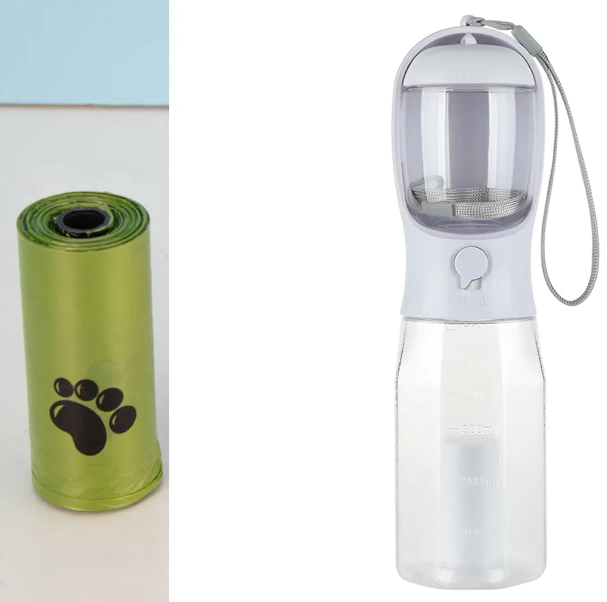 3-in-1 Pet Water & Food Bottle with Waste Bag Holder 🐶
